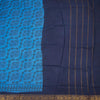 Sungudi Cotton Blue Printed Saree Without Blouse 06