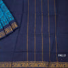Sungudi Cotton Blue Printed Saree Without Blouse 06