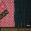 Sungudi Cotton Salmon Pink Printed Saree Without Blouse 02