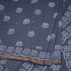 Sungudi Cotton Dark Blue Printed Saree Without Blouse