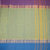 Chettinad Cotton Shot Colour Plain Saree With Temple Border Without Blouse