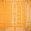Semi Raw Silk Mango Yellow Printed With Zari Stripes Saree