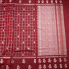 Semi Raw Silk Maroon Zari Worked Saree