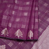 Semi Raw Silk Magenta Purple Zari Worked Saree