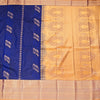 Semi Silk Ink Blue Zari Worked Saree
