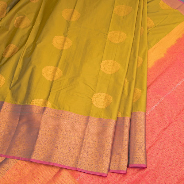 Semi Silk Mustard Zari Worked Saree 04