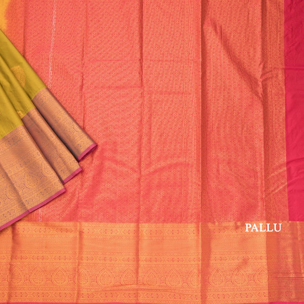 Semi Silk Mustard Zari Worked Saree 04