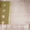 Semi Silk Shot Colour Silver Zari Worked Saree