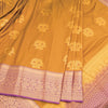 Semi Silk Golden Brown Zari Worked Saree