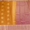 Semi Silk Golden Brown Zari Worked Saree