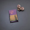 Semi Silk Plum Purple Zari Worked Saree