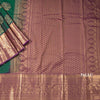 Semi Silk Bottle Green Zari Worked Saree