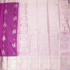 Semi Silk Magenta Purple Zari Worked Saree