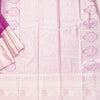 Semi Silk Magenta Purple Zari Worked Saree