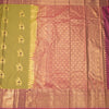 Semi Silk Lime Green Zari Worked Saree 02