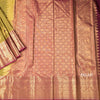 Semi Silk Lime Green Zari Worked Saree 02