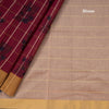 Poly Cotton Maroon Printed Saree