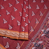 Poly Cotton Maroon Printed Saree 02