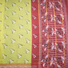 Poly Cotton Lime Green Printed Saree
