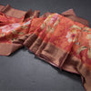Pure Tussar Red Floral Printed Saree 02