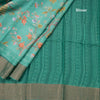 Pure Tussar Mint Green Floral Printed Saree
