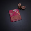 Pure Tussar Rose Pink Floral Printed Saree 02
