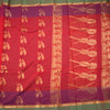 Silk Cotton Red Zari Worked Saree 02