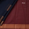 Silk Cotton Navy Blue Zari Worked Saree 03