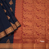Silk Cotton Black Zari Worked Saree 07