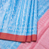 Silk Cotton Tissue Sky Blue Saree