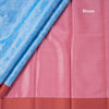 Silk Cotton Tissue Sky Blue Saree