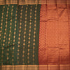 Silk Cotton Olive Green Zari Worked Saree 02