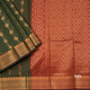 Silk Cotton Olive Green Zari Worked Saree 02