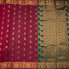Silk Cotton Ruby Pink Zari Worked Saree