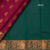 Silk Cotton Ruby Pink Zari Worked Saree
