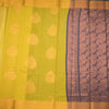 Silk Cotton Mustard Yellow Zari Worked Saree