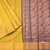Silk Cotton Mustard Yellow Zari Worked Saree