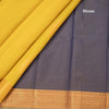 Silk Cotton Mustard Yellow Zari Worked Saree