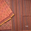 Chanderi Cotton Peach Printed Saree 03