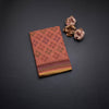 Chanderi Cotton Peach Printed Saree 03