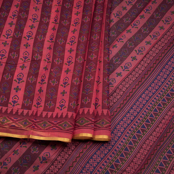 Chanderi Cotton Multi Colour Printed Saree