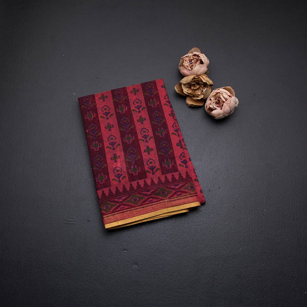 Chanderi Cotton Multi Colour Printed Saree