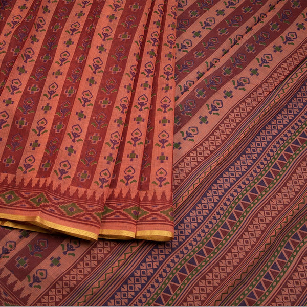 Chanderi Cotton Multi Colour Printed Saree 02