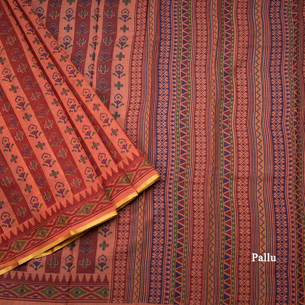 Chanderi Cotton Multi Colour Printed Saree 02