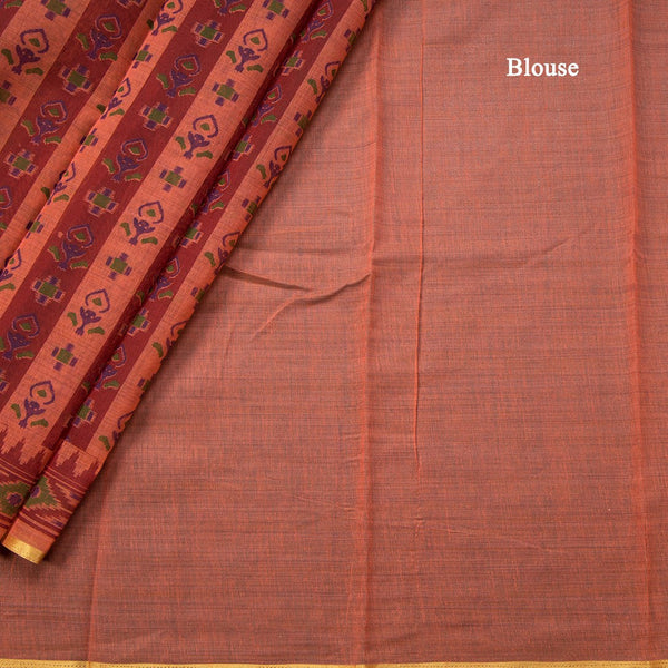 Chanderi Cotton Multi Colour Printed Saree 02 - Kumaran Silks
