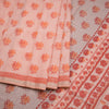 Chanderi Cotton Peach Printed Saree 04