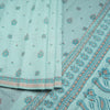 Chanderi Cotton Powder Blue Printed Saree