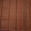 Chanderi Cotton Maroon Printed Saree 02