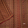 Chanderi Cotton Maroon Printed Saree 02