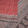 Chanderi Cotton Maroon Printed Saree 03